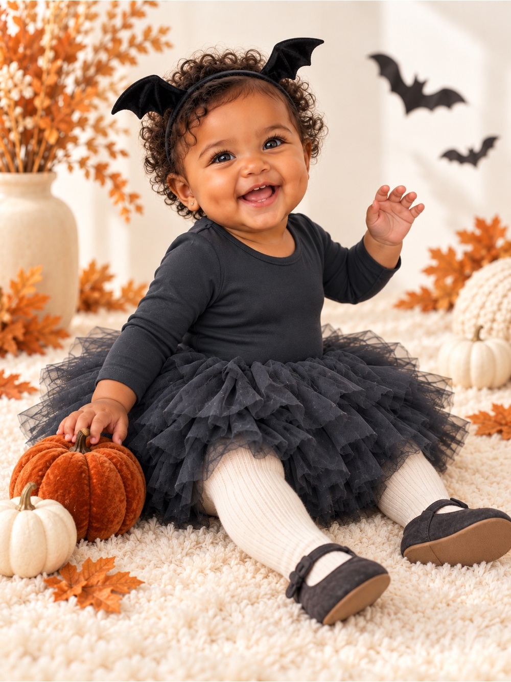 iloveplum Black Tutu Leotard Bodysuit Long Sleeve 6-12M NWT
